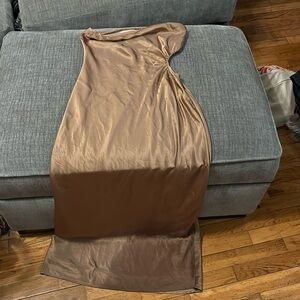 Reformation Neveah Satin Dress with Side Cutout